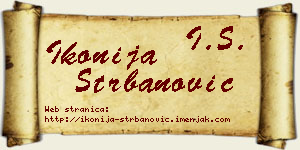 Ikonija Štrbanović vizit kartica